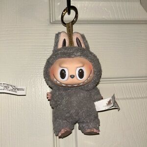 Gray Monster Plush Keychain